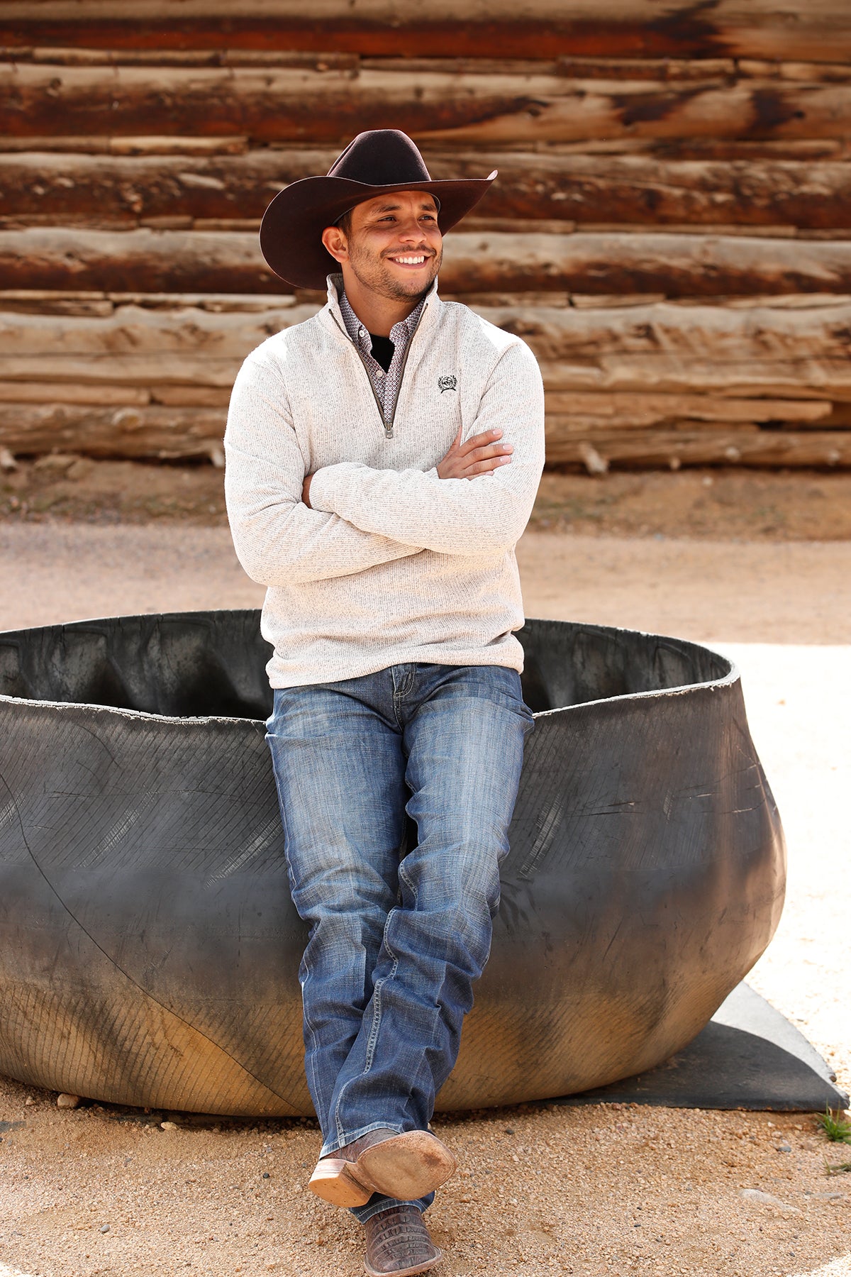 Mens 1/4 Zip Pullover Stone MWK1080013