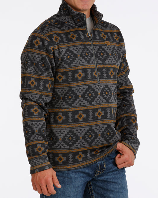Men 1/2 Zip Pullover Charcoal MWK1558006