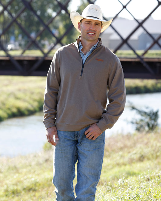Mens 1/2 Zip Pullover Oak MWK1913005