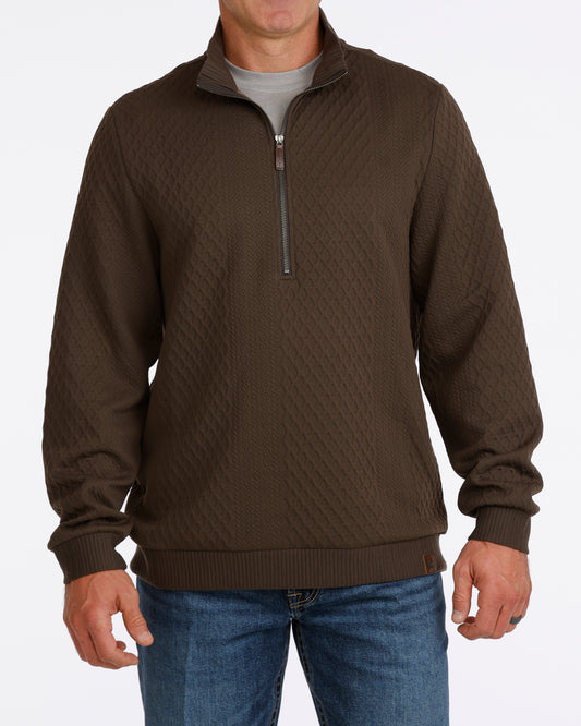 Men 1/2 Zip Pullover Chocolate MWK1957002