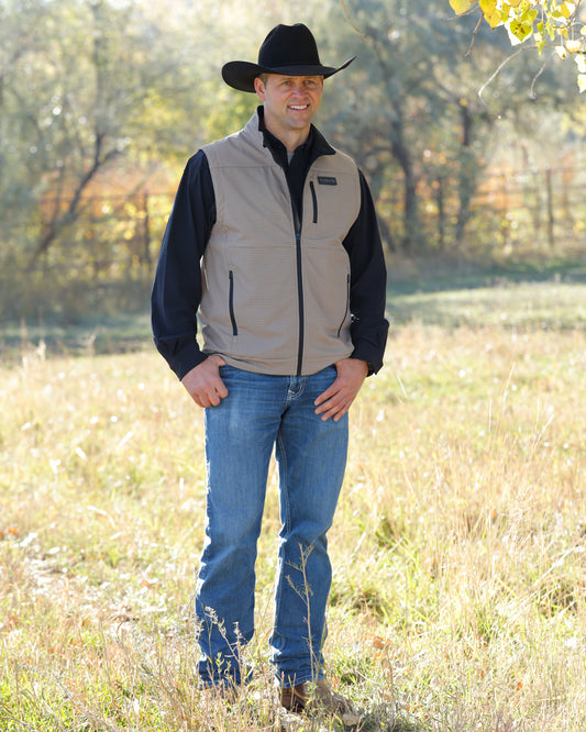 Men Stripped Softshell Vest MWV1541012