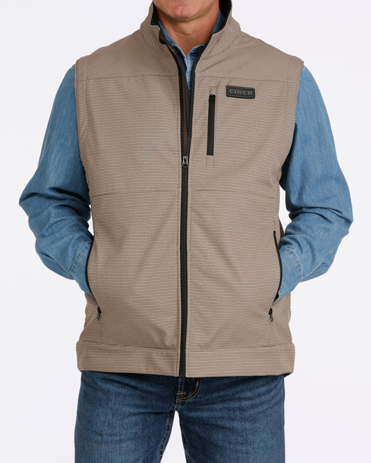 Men Stripped Softshell Vest MWV1541012