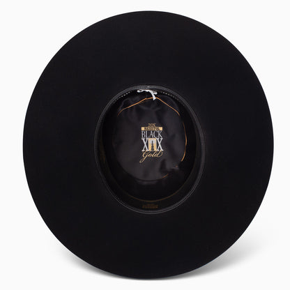 Resistol Black Gold 20X Sombrero de fieltro negro 6" Corona abierta