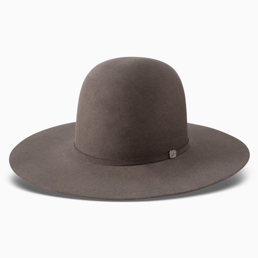 Resistol Chute Boss 10X Charcoal Felt Hat 4 1/4" Brim 6" Open Crown