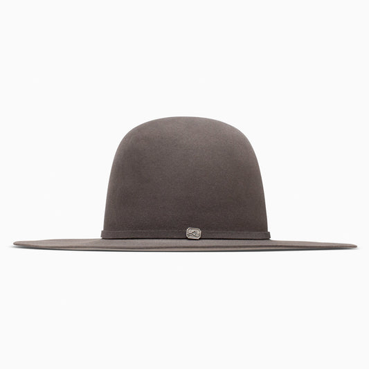 Resistol Chute Boss 10X Charcoal Felt Hat 4 1/4" Brim 6" Open Crown