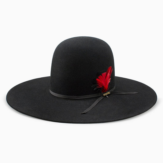 Resistol 7X Chute 5 Black Open Crown 6" Felt Hat