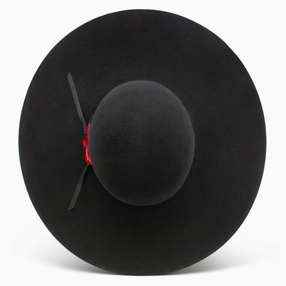 Resistol 7X Chute 5 Black Open Crown 6" Felt Hat