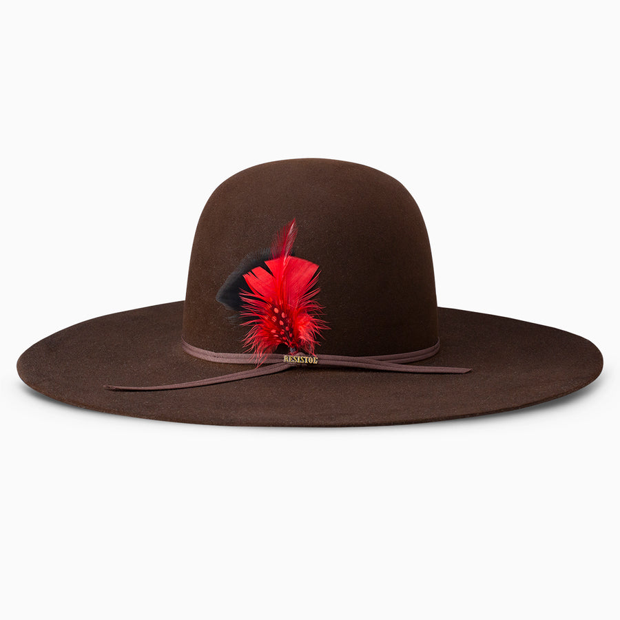 Resistol 7X Chute 5 Chocolate Open Crown 6" Felt Hat