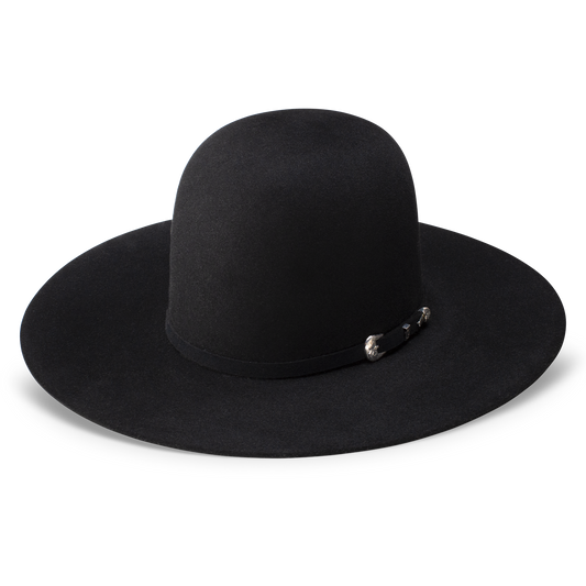 Resistol 6x Midnight Black 6" Open Crown Felt Hat