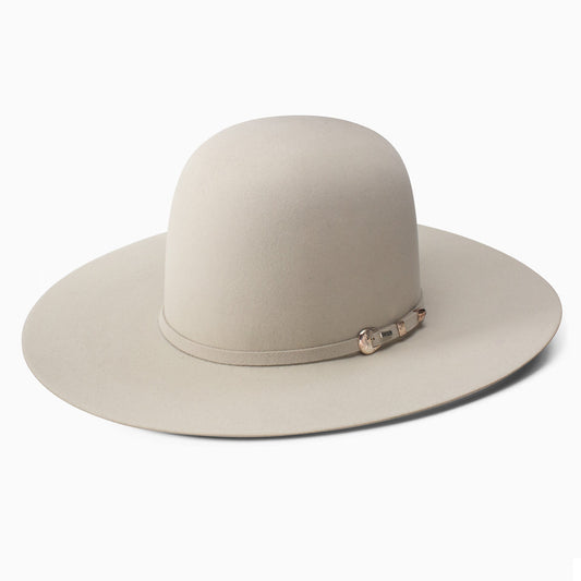 Resistol Midnight 6X Silverbelly Felt Hat 6" Open Crown