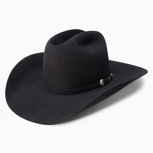 Resistol Midnight 6X Black Felt Hat 4 1/4" Brim 6" RB Crown