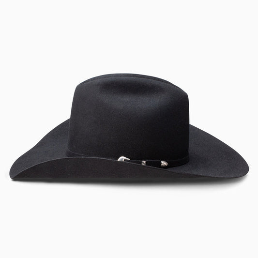 Resistol Midnight 6X Black Felt Hat 4 1/4" Brim 6" RB Crown