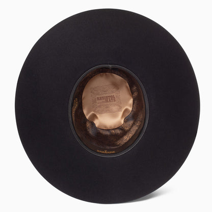 Resistol 7X Showdown Black 6" Open Crown