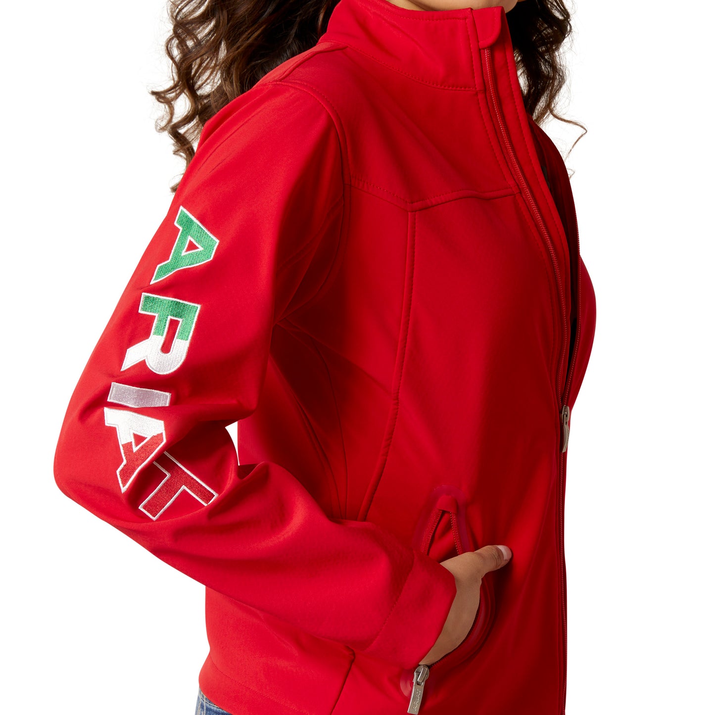 Women's Ariat Classic Team Softshell MEXICO Jacket RED