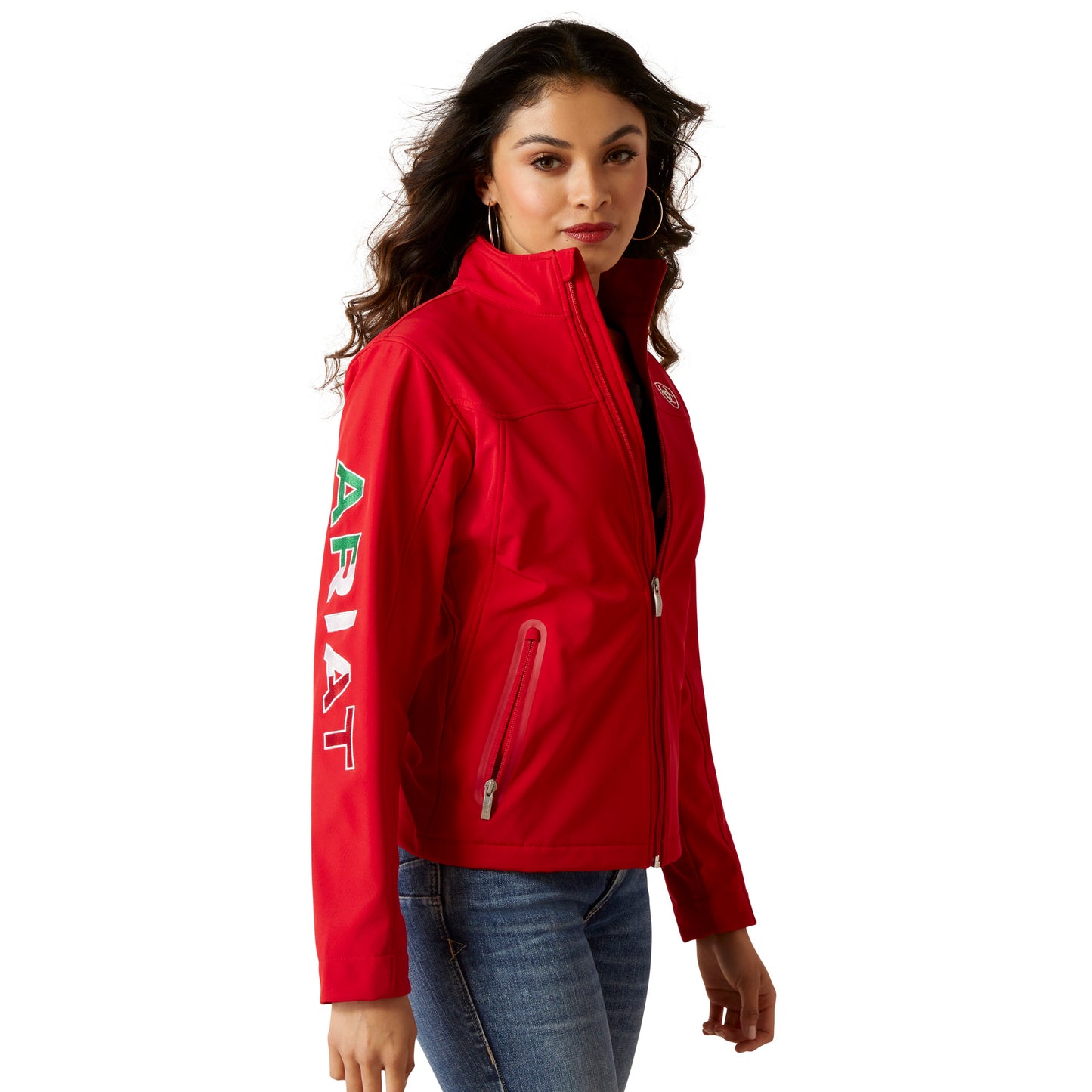 Women's Ariat Classic Team Softshell MEXICO Jacket RED