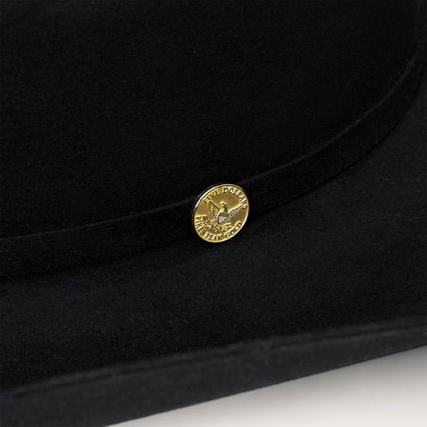 Stetson El Presidente 100X Golden Eagle Black Felt 4 1/4"