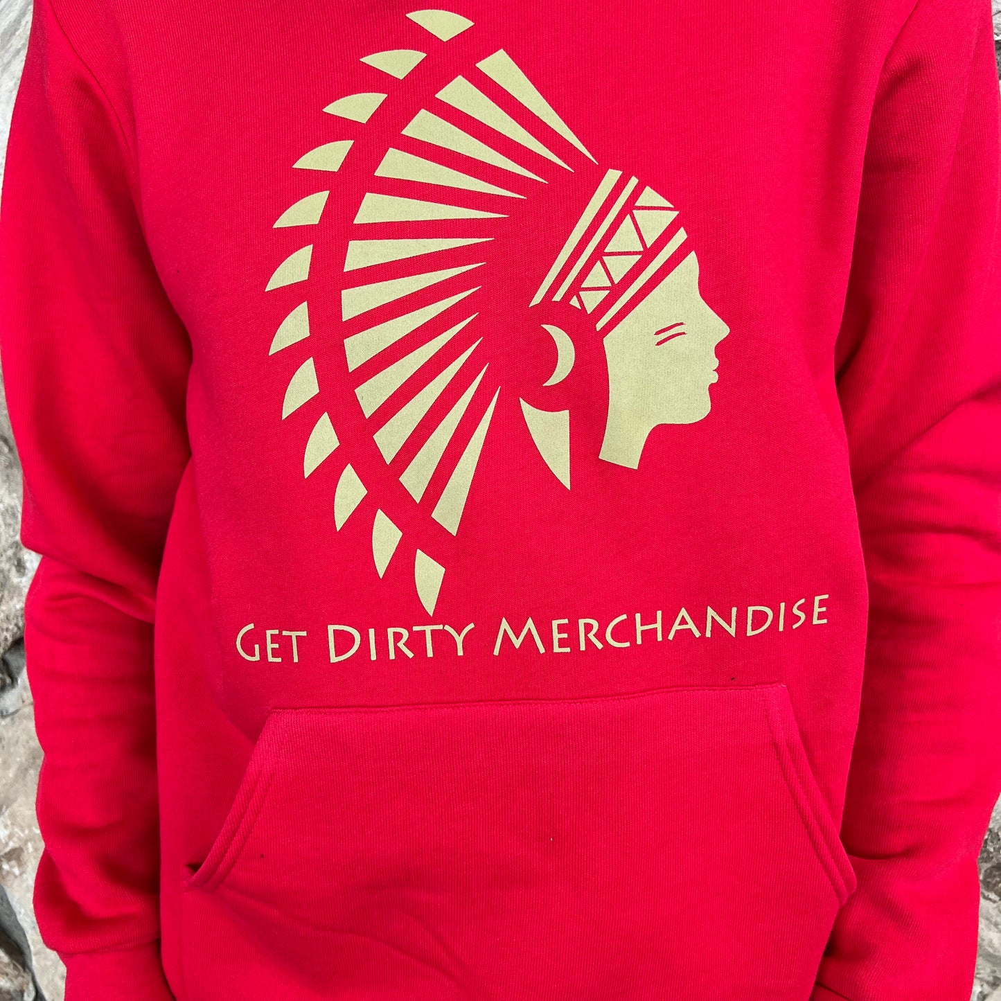 Get Dirty Merchandise Lucy sudadera con capucha roja/dorada