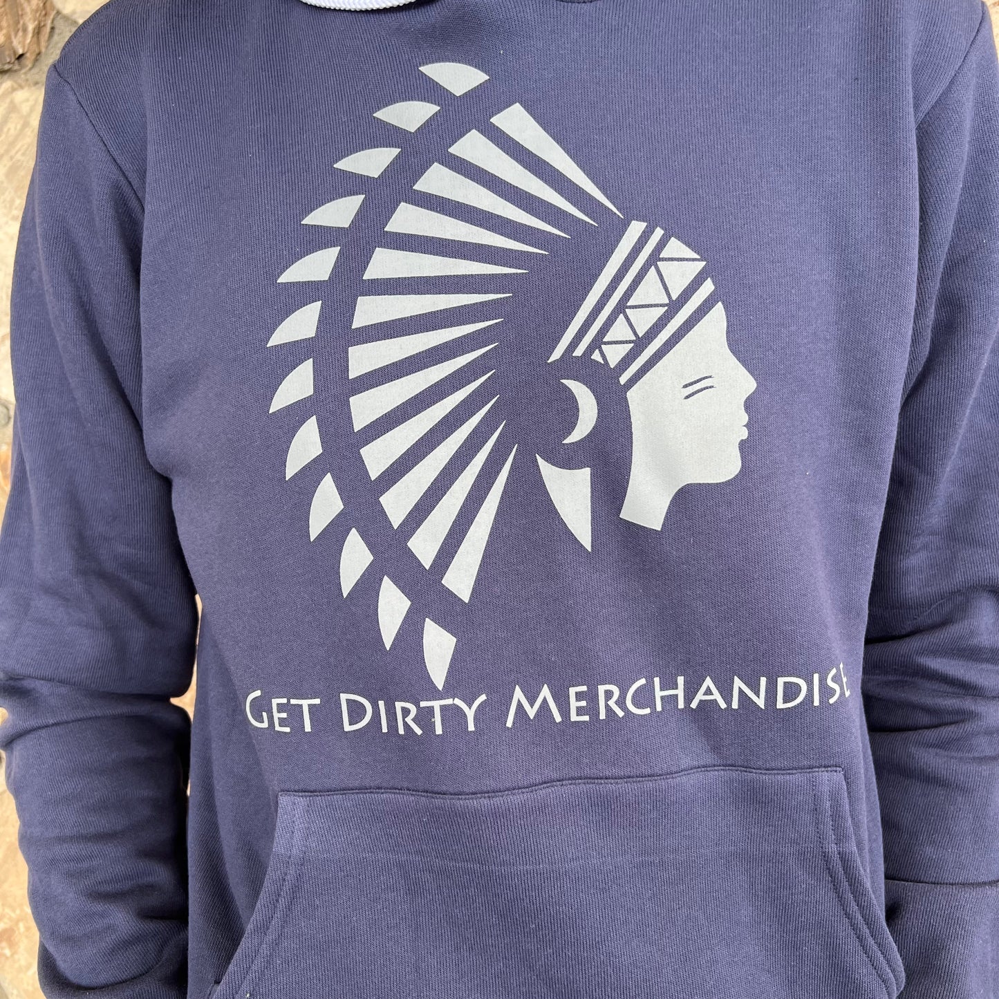 Get Dirty Merchandise Lucy sudadera con capucha azul marino/plateada