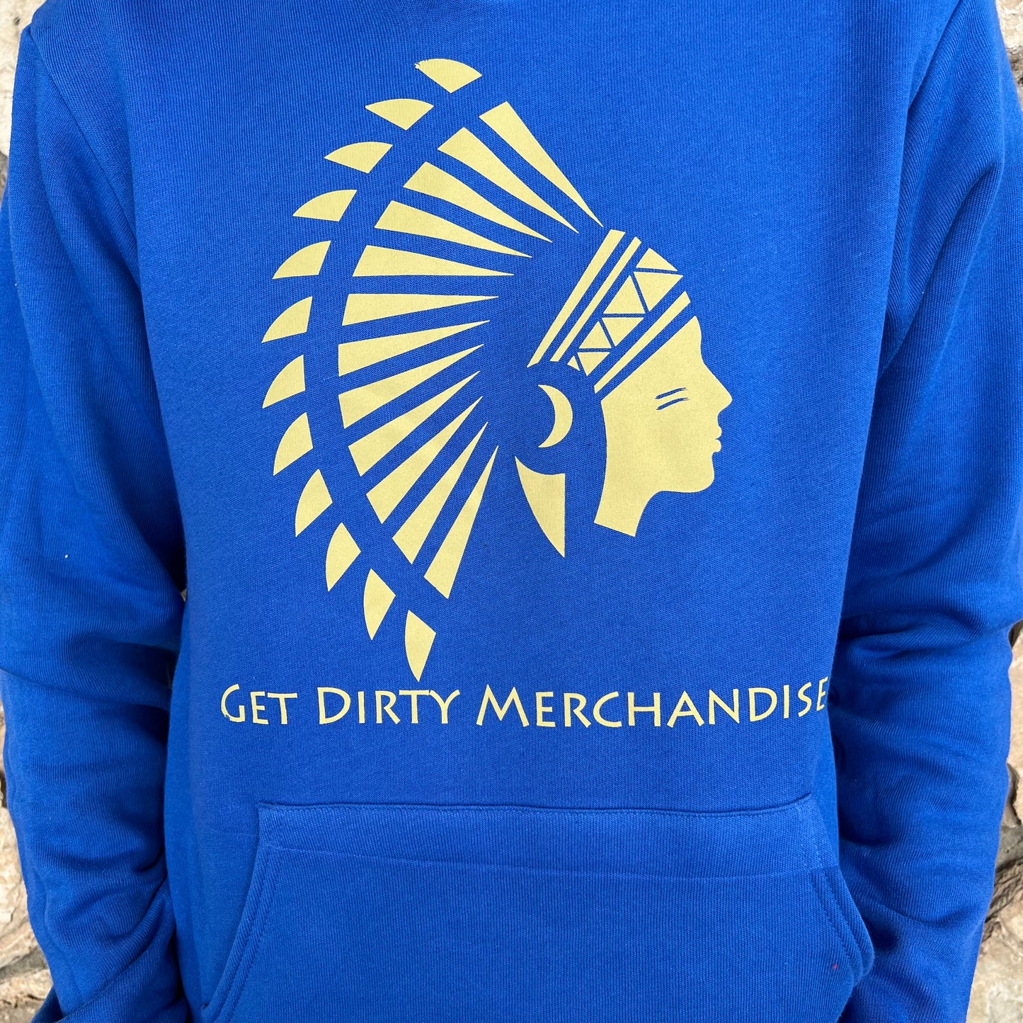 Get Dirty Merchandise Lucy sudadera con capucha azul real/dorada
