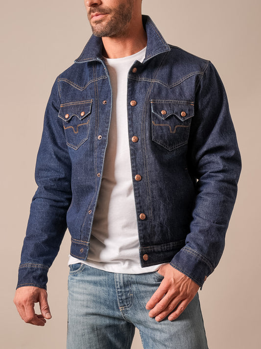 Men Zach Top El Ranchero Denim Jacket Indigo