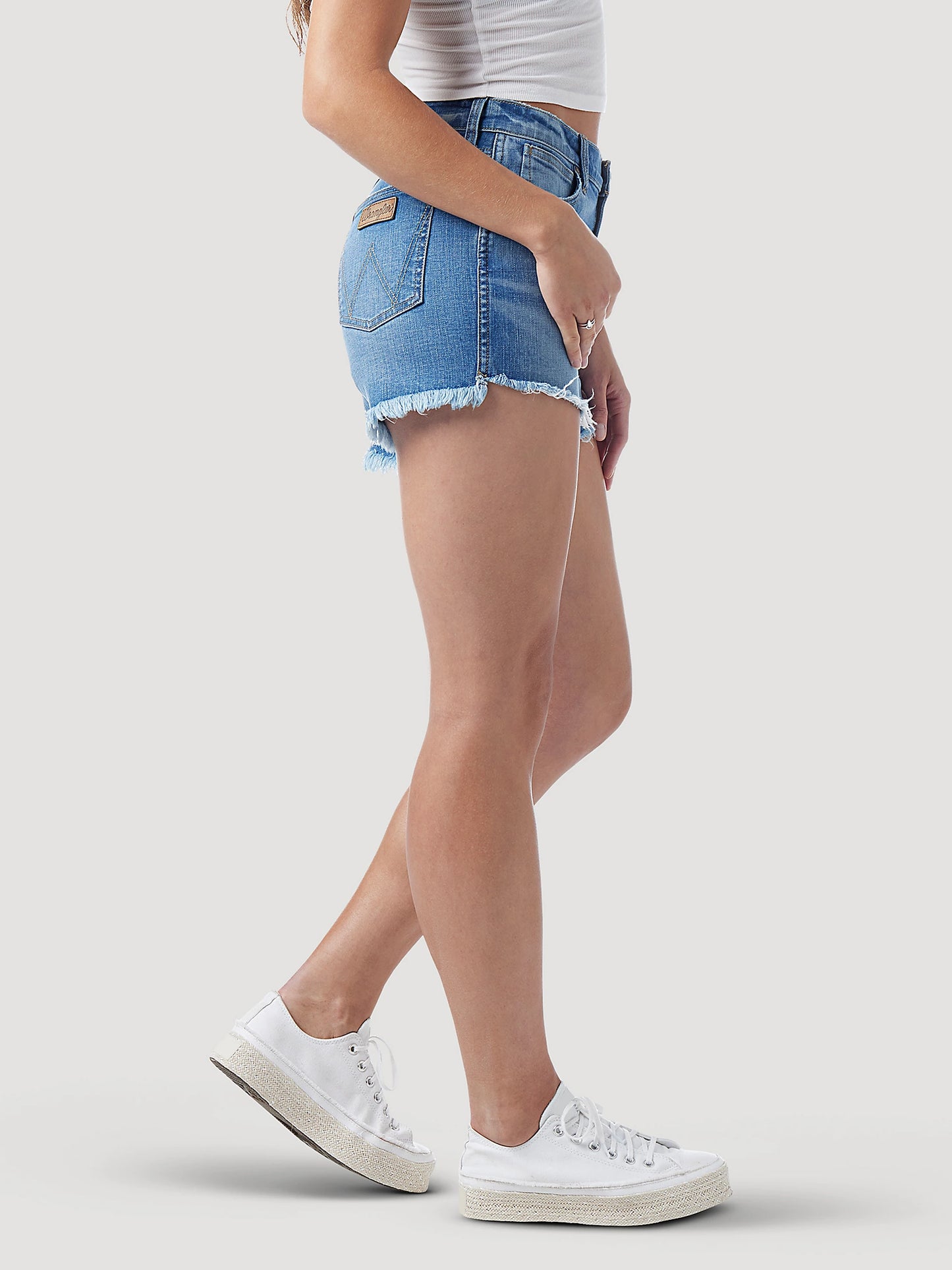 Rebecca High Rise Frayed Hem Cut Off Shorts