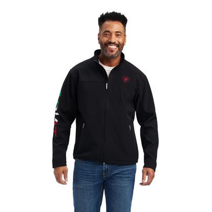 New Team Softshell Brand Jacket MEX BLACK
