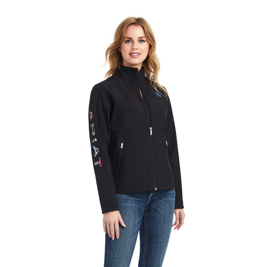 Team Logo Softshell Chimayo Jacket BLACK/NEW MEXICO NAVY PRINT