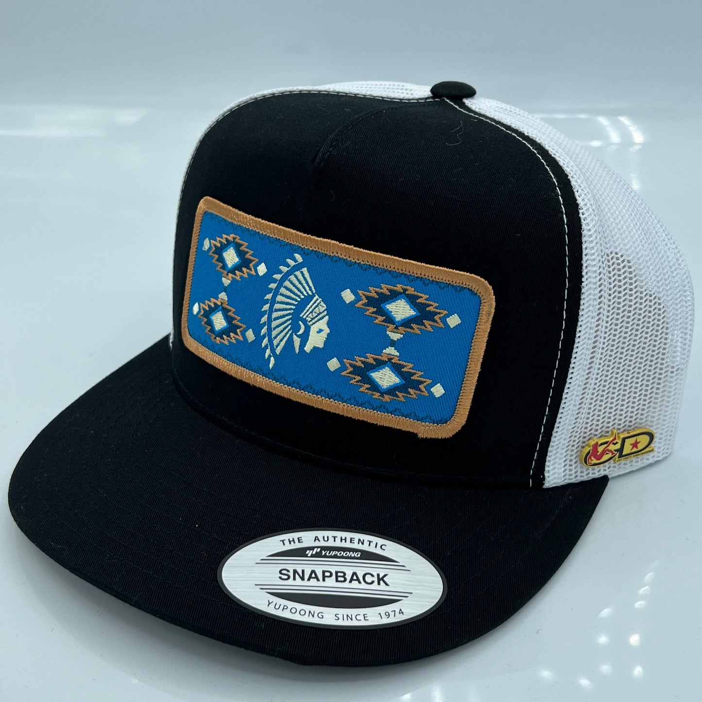 Get Dirty Merchandise Blue Aztlan Blk/Wht Trucker Hat