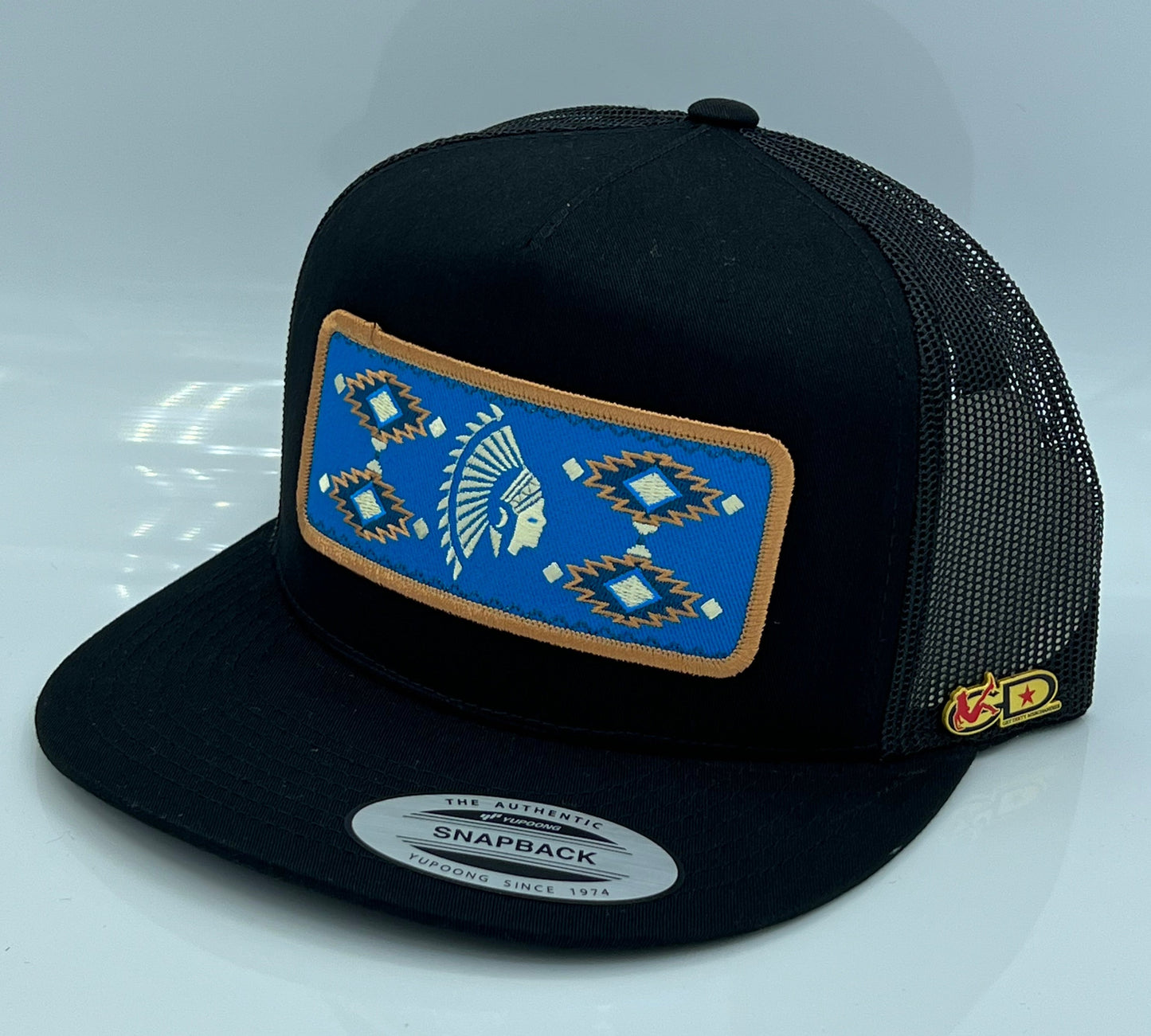 Get Dirty Merchandise Blue Aztlan Blk/Blk Trucker Hat