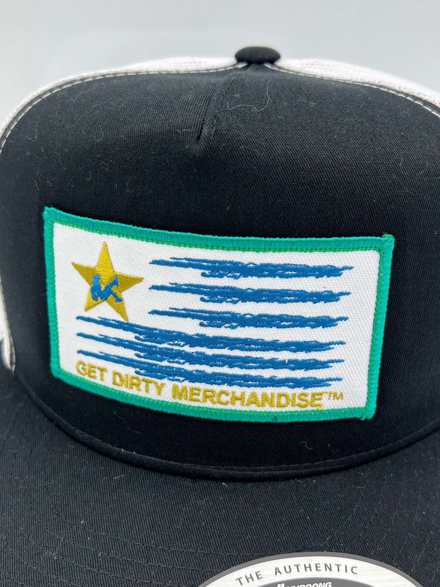 Get Dirty Merchandise WHT W&F Blk/Wht Trucker Hat