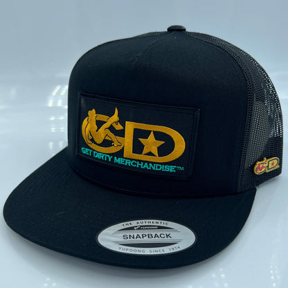Get Dirty Merchandise BLK GLD Vanilla Blk/Blk Trucker Hat
