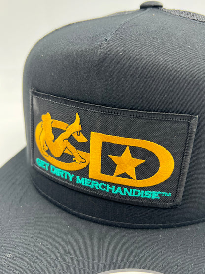 Get Dirty Merchandise BLK GLD Vanilla Blk/Blk Trucker Hat
