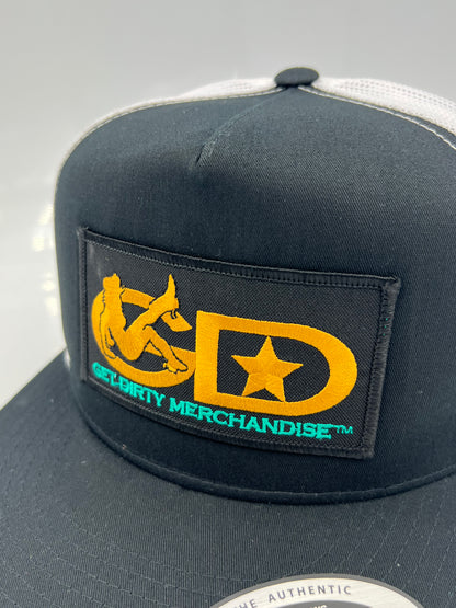 Get Dirty Merchandise BLK GLD Vanilla Blk/Wht Trucker Hat