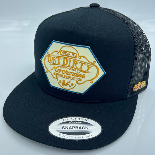 Gorra trucker pasamontañas color marfil negro/negro de Get Dirty Merchandise