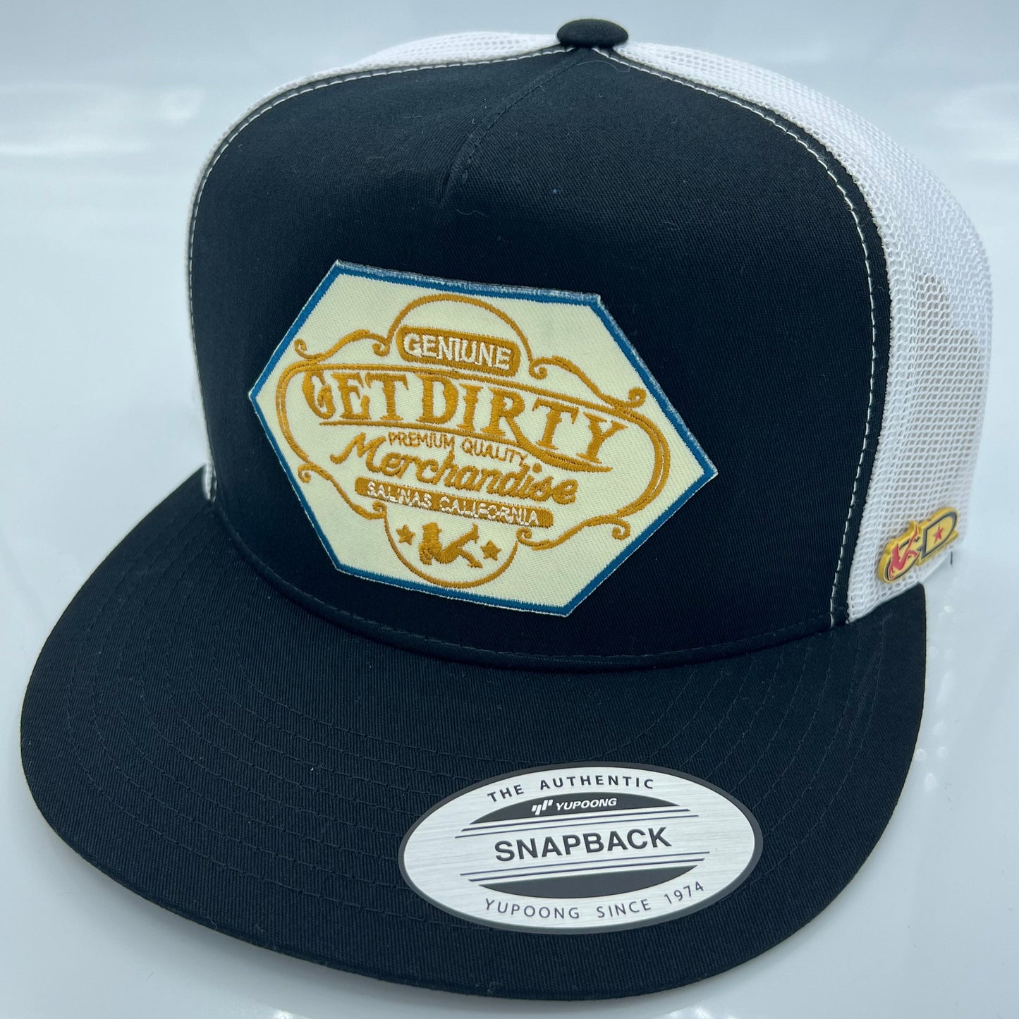 Get Dirty Merchandise Ivory Balaclava Blk/Wht Trucker Hat