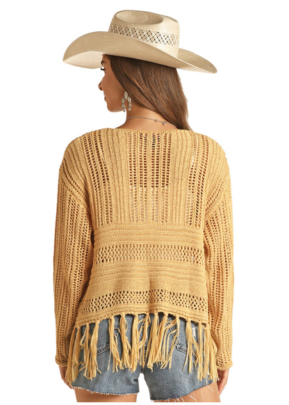 Rock and Roll Knit Fringe Cardigan