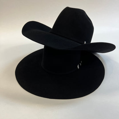 Tacchino 10X Sombrero de Fieltro Negro 6" Corona Abierta