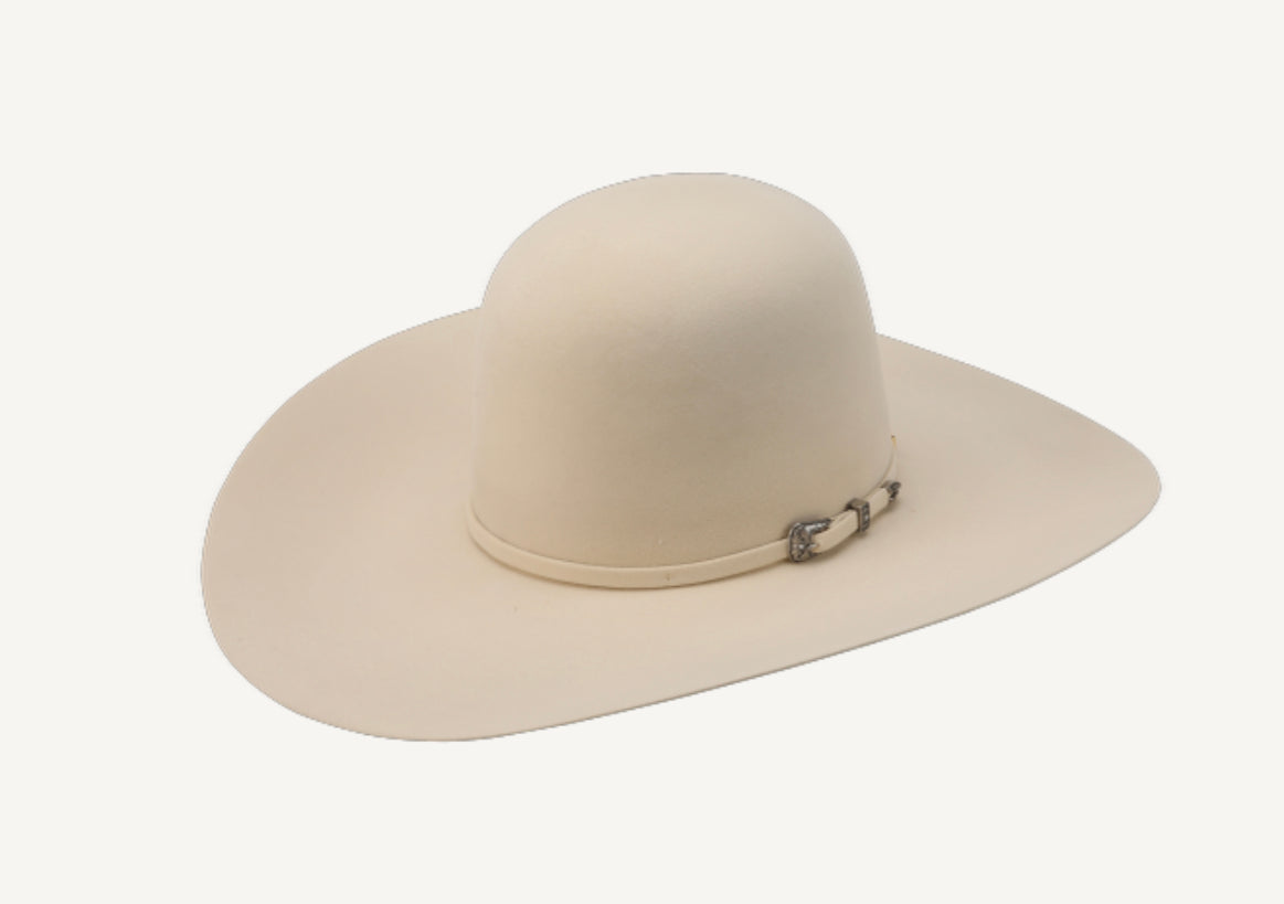American Hat 10X Sombrero de fieltro de hueso 6" Corona abierta