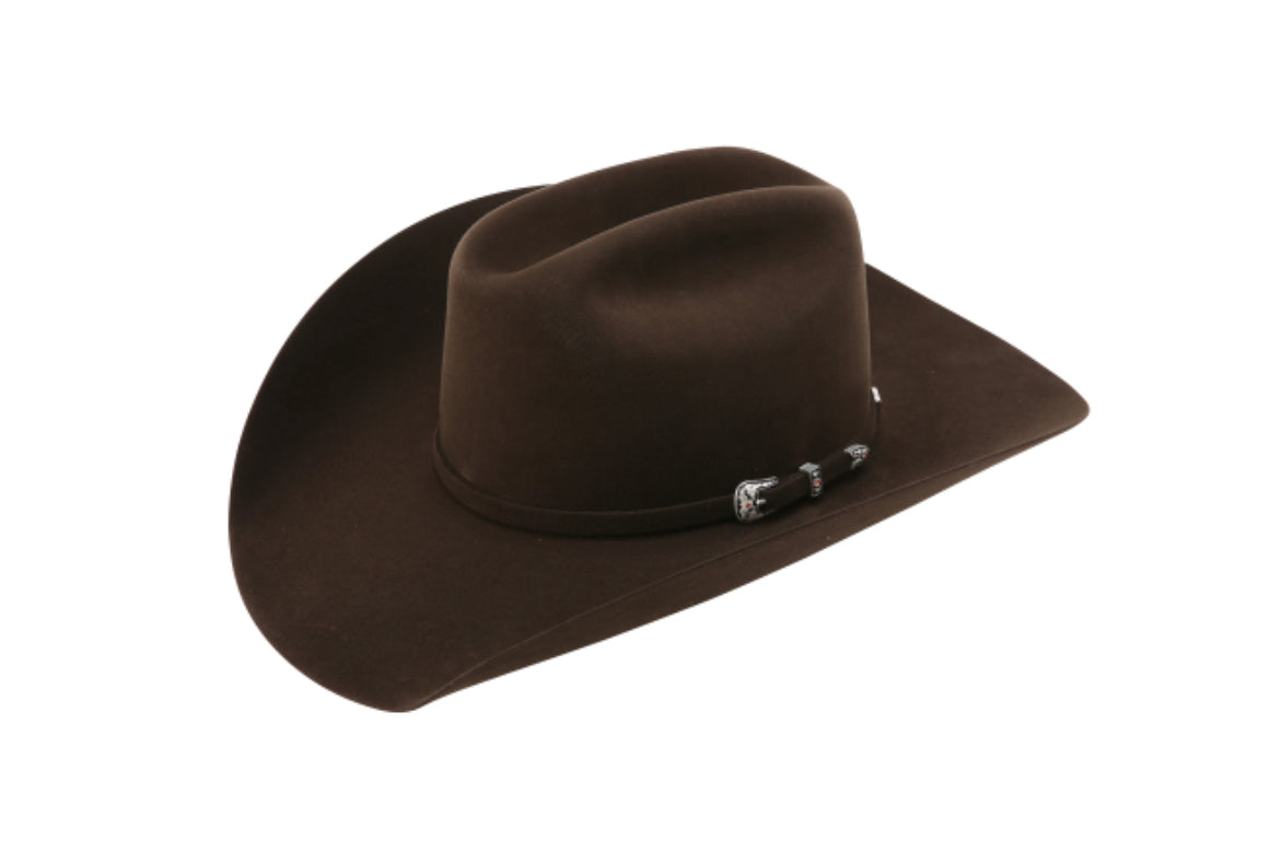 American Hat 10X Sombrero de Fieltro Chocolate 6" Corona Abierta