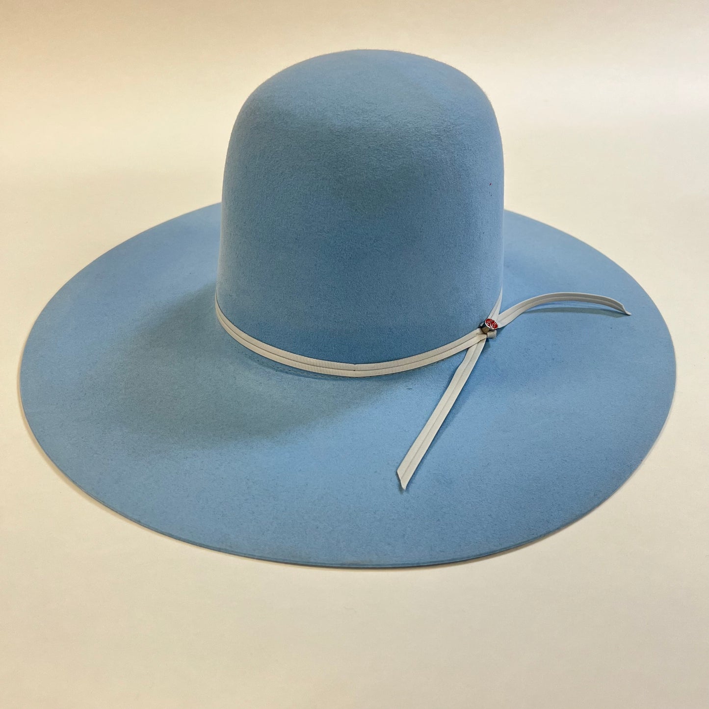 Tacchino 6X Sombrero de Fieltro Azul Bebé 6" Corona Abierta